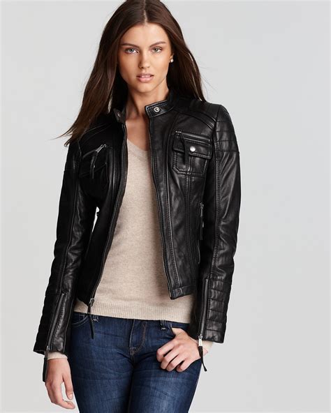 ichael michael kors zip front leather jacket|Michael Kors Zip Front Jacket .